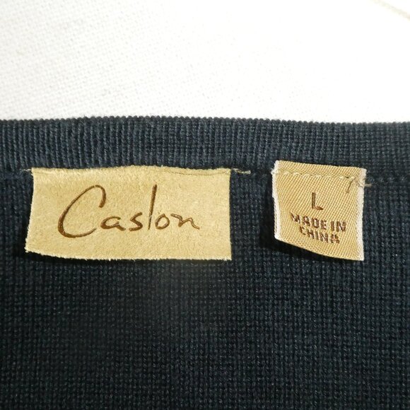 Caslon Classic Black Cardigan Size Large - Picture 3 of 5
